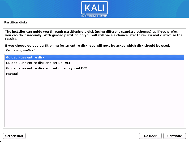 Partition option