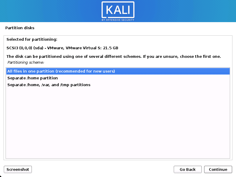 Partition scheme