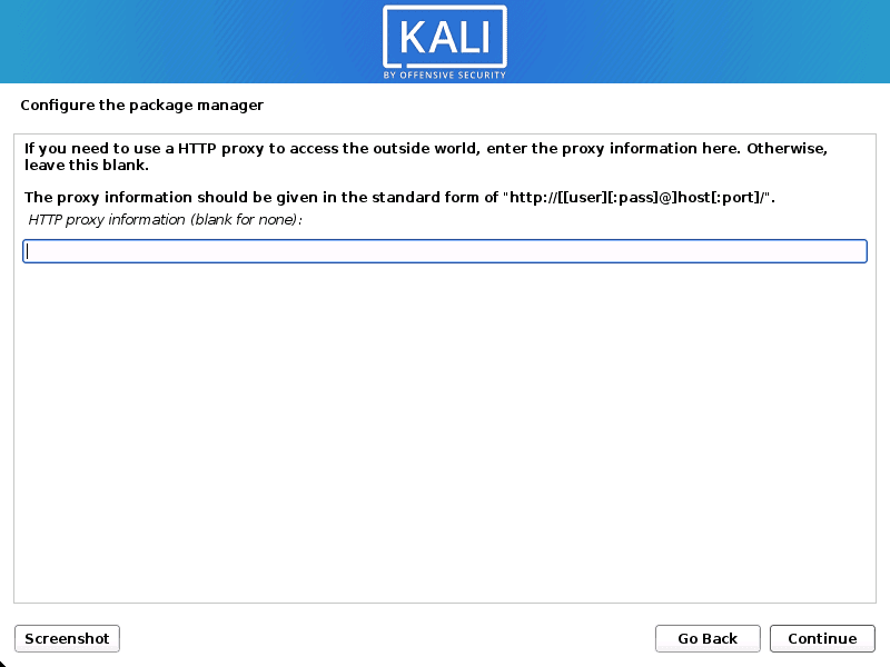 Proxy setup